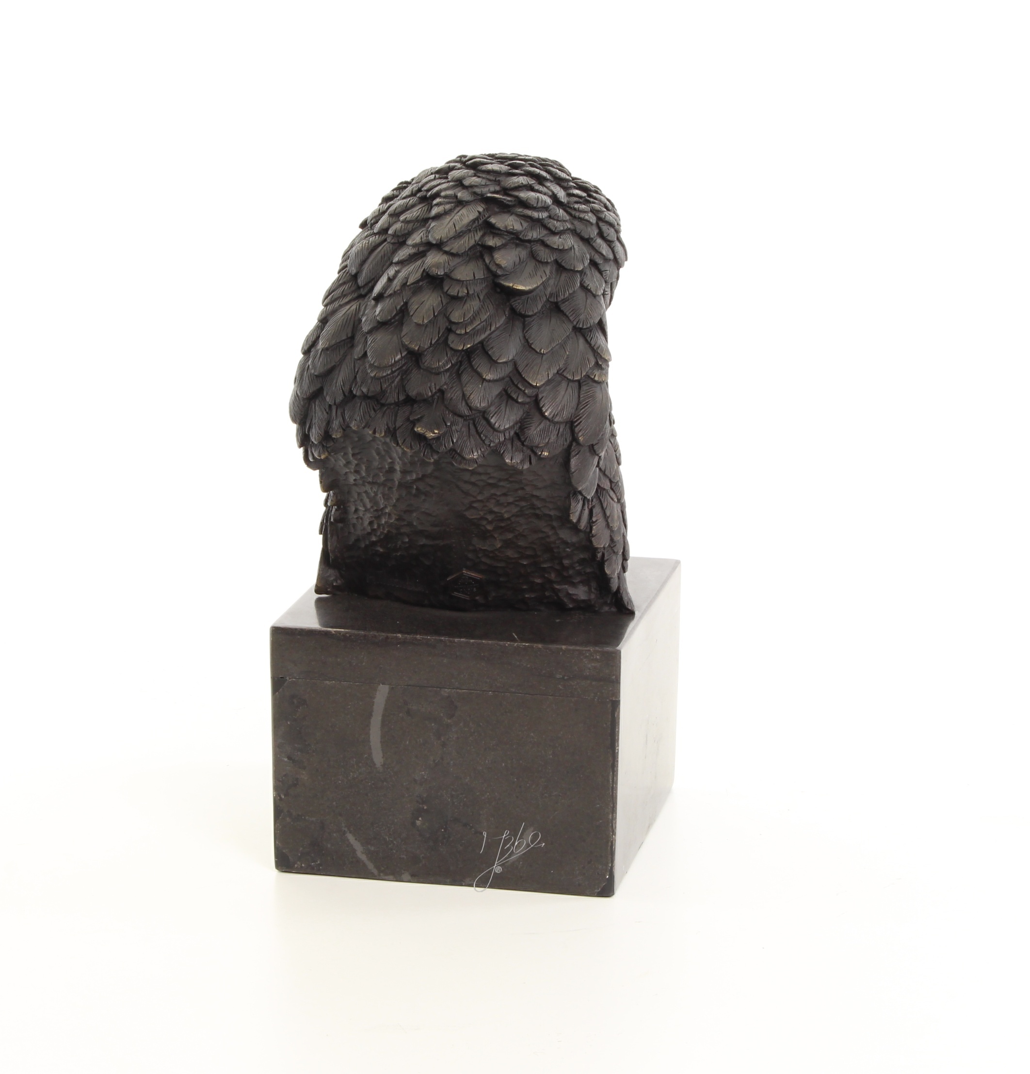 Detailreiche Bronze Adlerkopf Skulptur mit Goldfarbenem Schnabel Einzigartiges Kunstwerk 8
