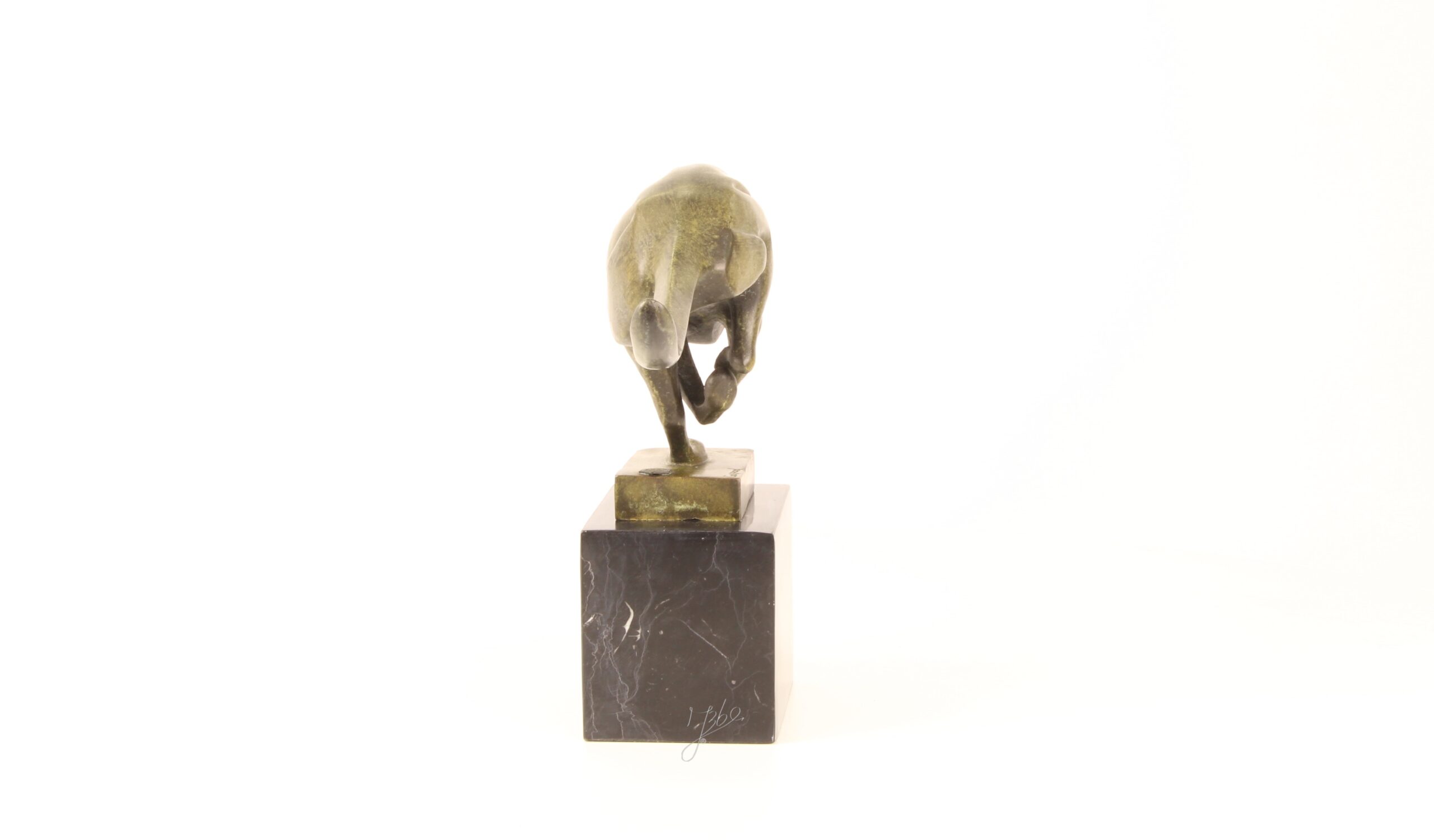 Elegante Bronze Gepardenskulptur Rennender Gepard auf edlem Sockel 6