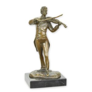 Exquisite Bronzeplastik Johann Strauss Detaillierte GeigerStatue