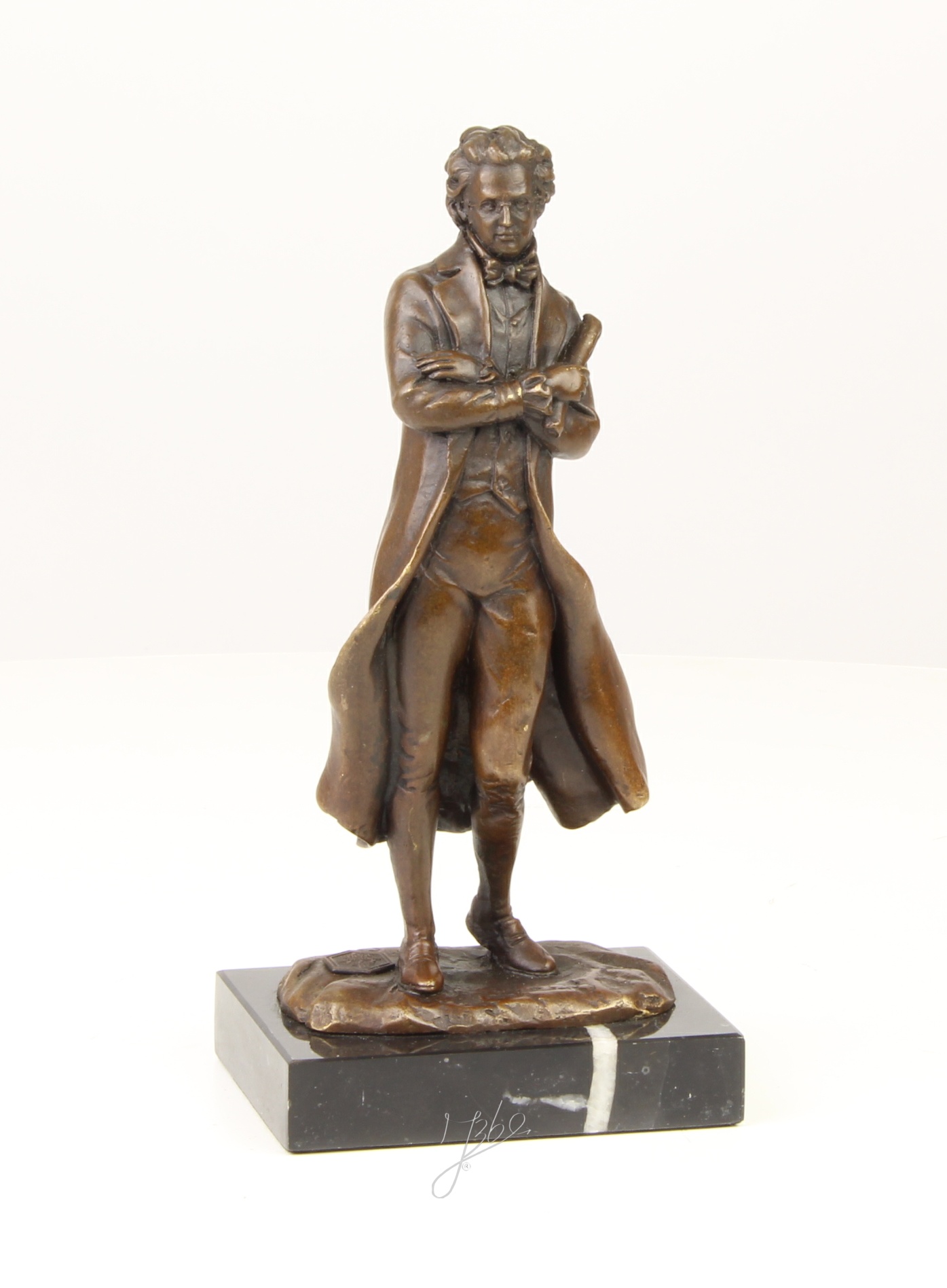 Klassische Bronze Schriftsteller Skulptur Elegante Autorenstatue 3