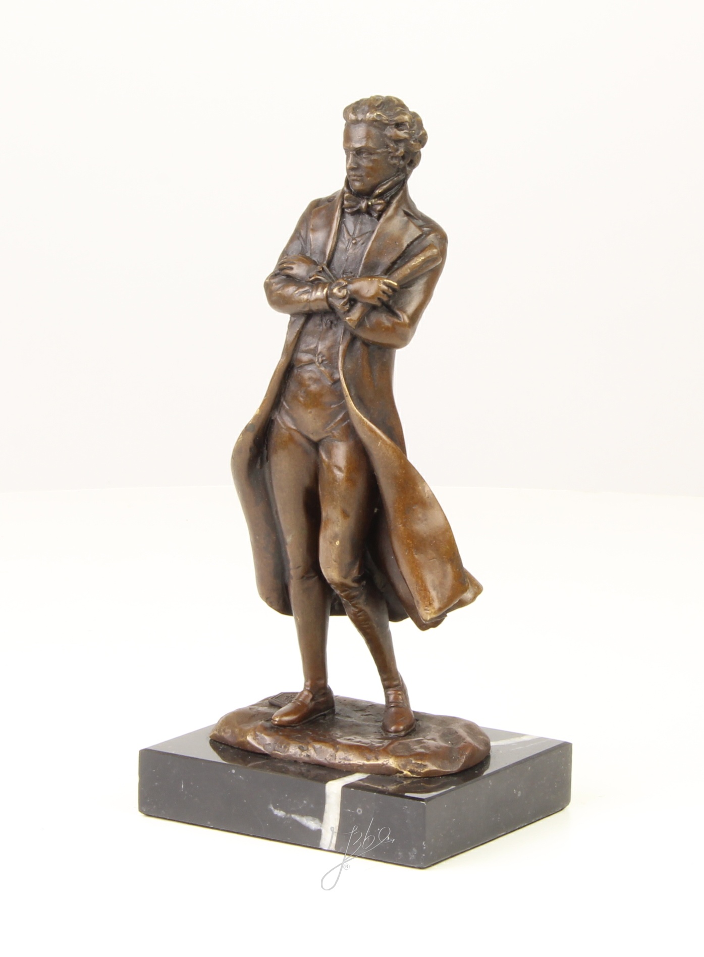 Klassische Bronze Schriftsteller Skulptur Elegante Autorenstatue 7