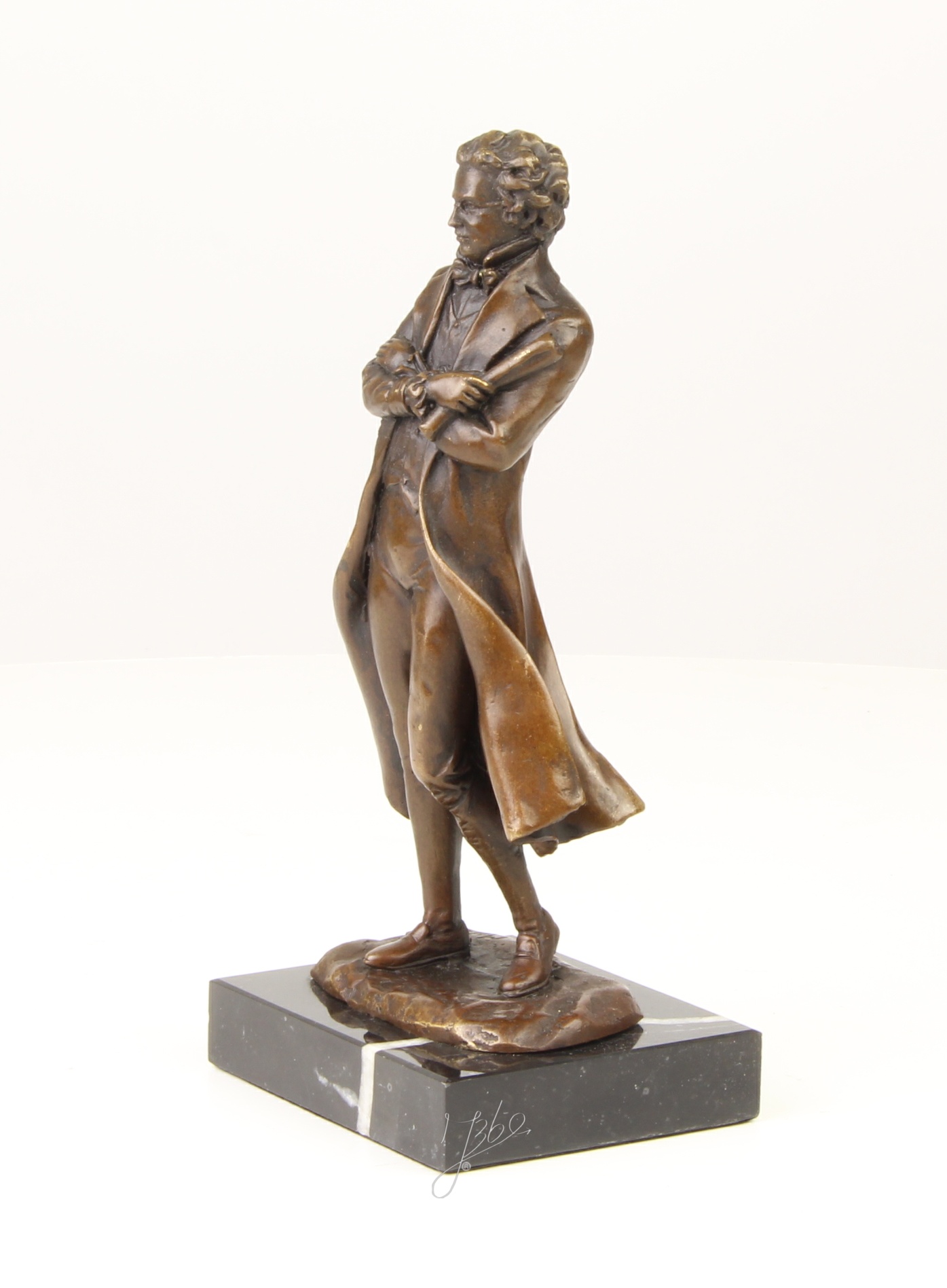 Klassische Bronze Schriftsteller Skulptur Elegante Autorenstatue 4