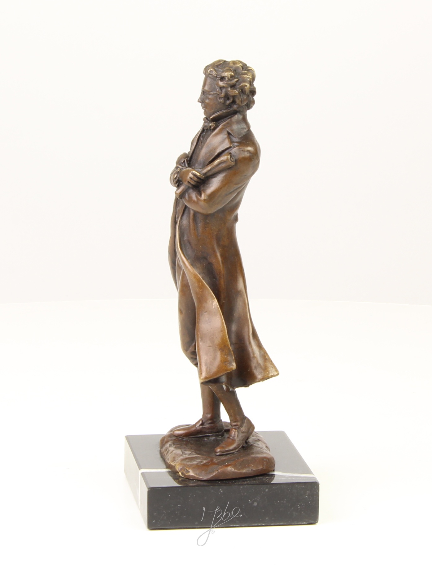 Klassische Bronze Schriftsteller Skulptur Elegante Autorenstatue 6