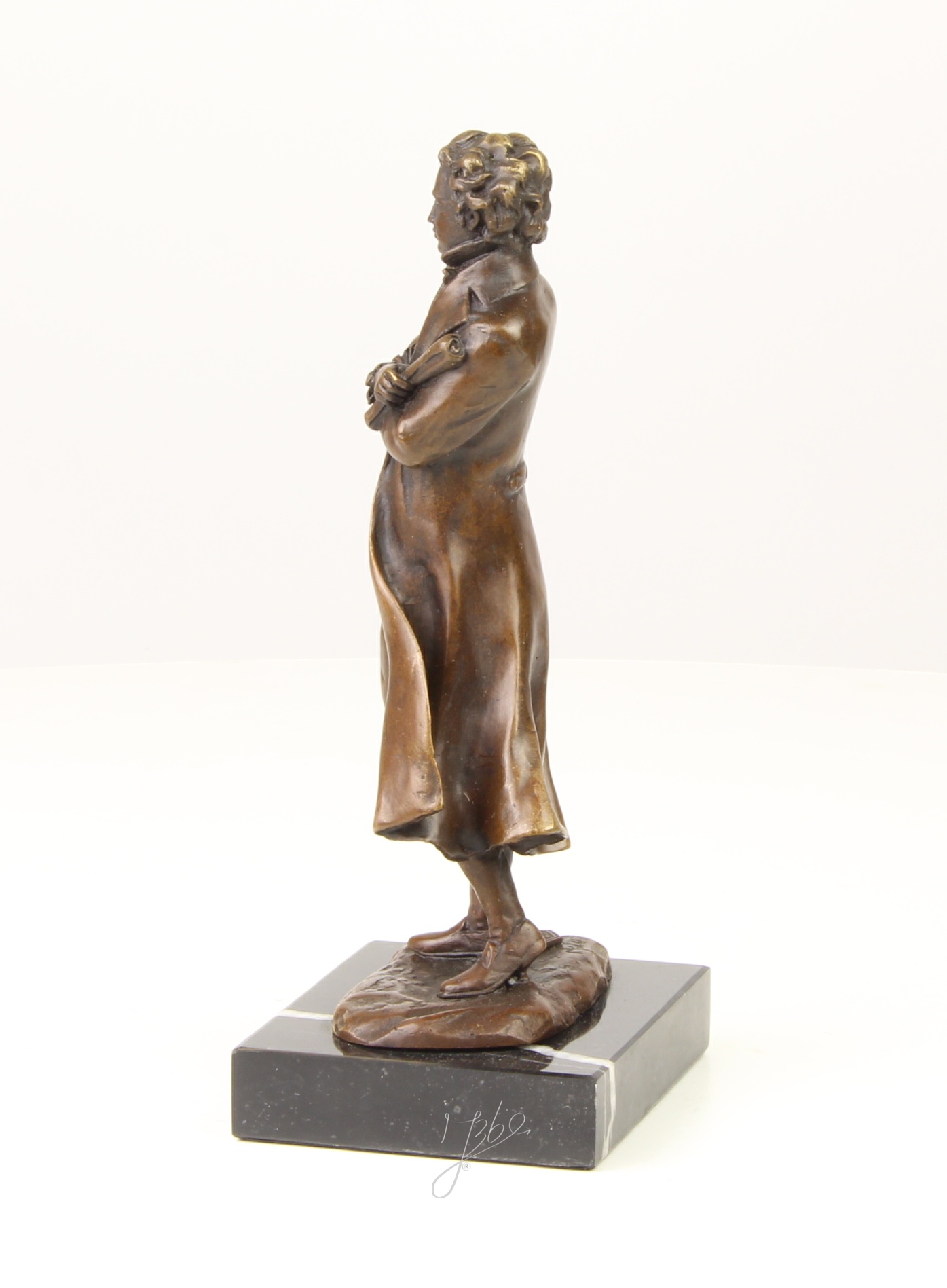 Klassische Bronze Schriftsteller Skulptur Elegante Autorenstatue 8