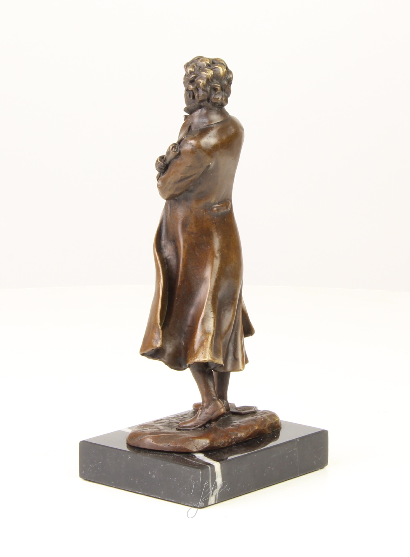 Klassische Bronze Schriftsteller Skulptur Elegante Autorenstatue 9