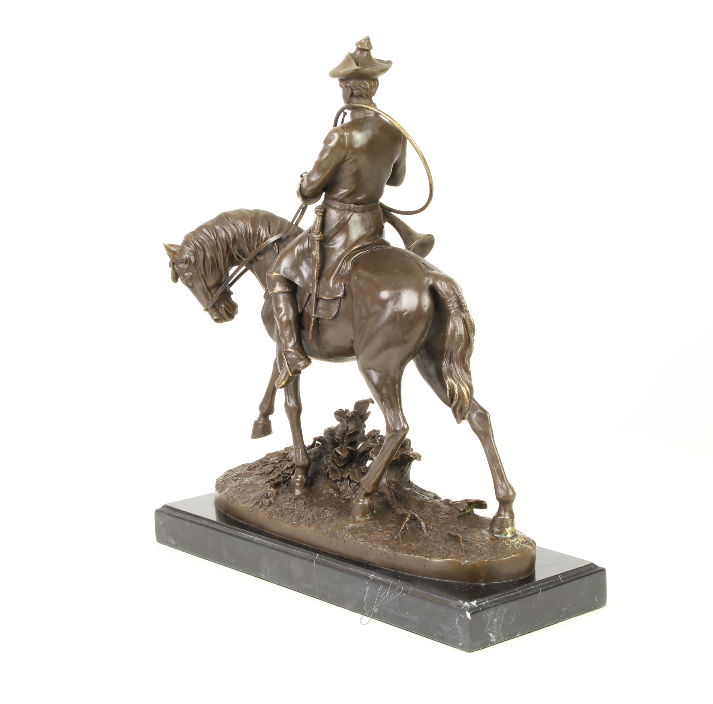 Imposante Bronze Reiterstatue Bronzeskulptur Louis XV auf Pferd 8
