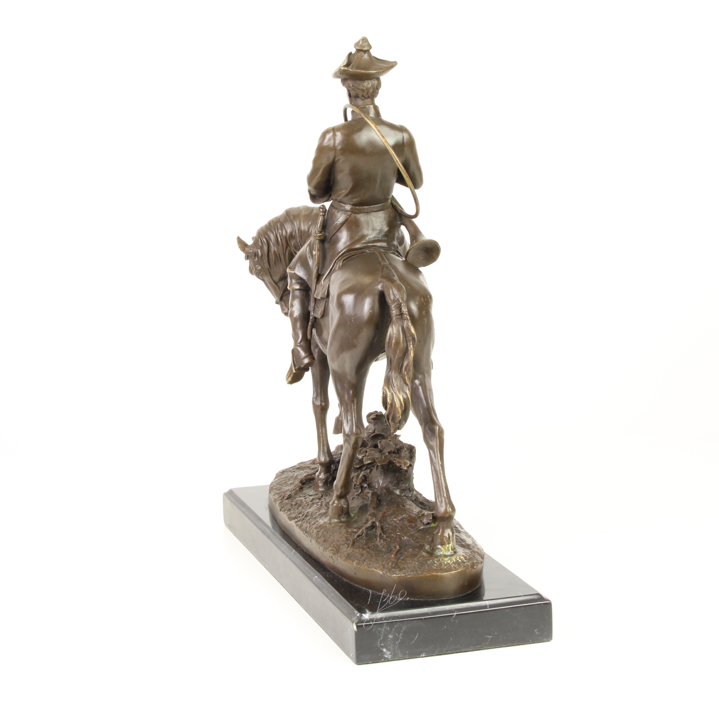 Imposante Bronze Reiterstatue Bronzeskulptur Louis XV auf Pferd 6