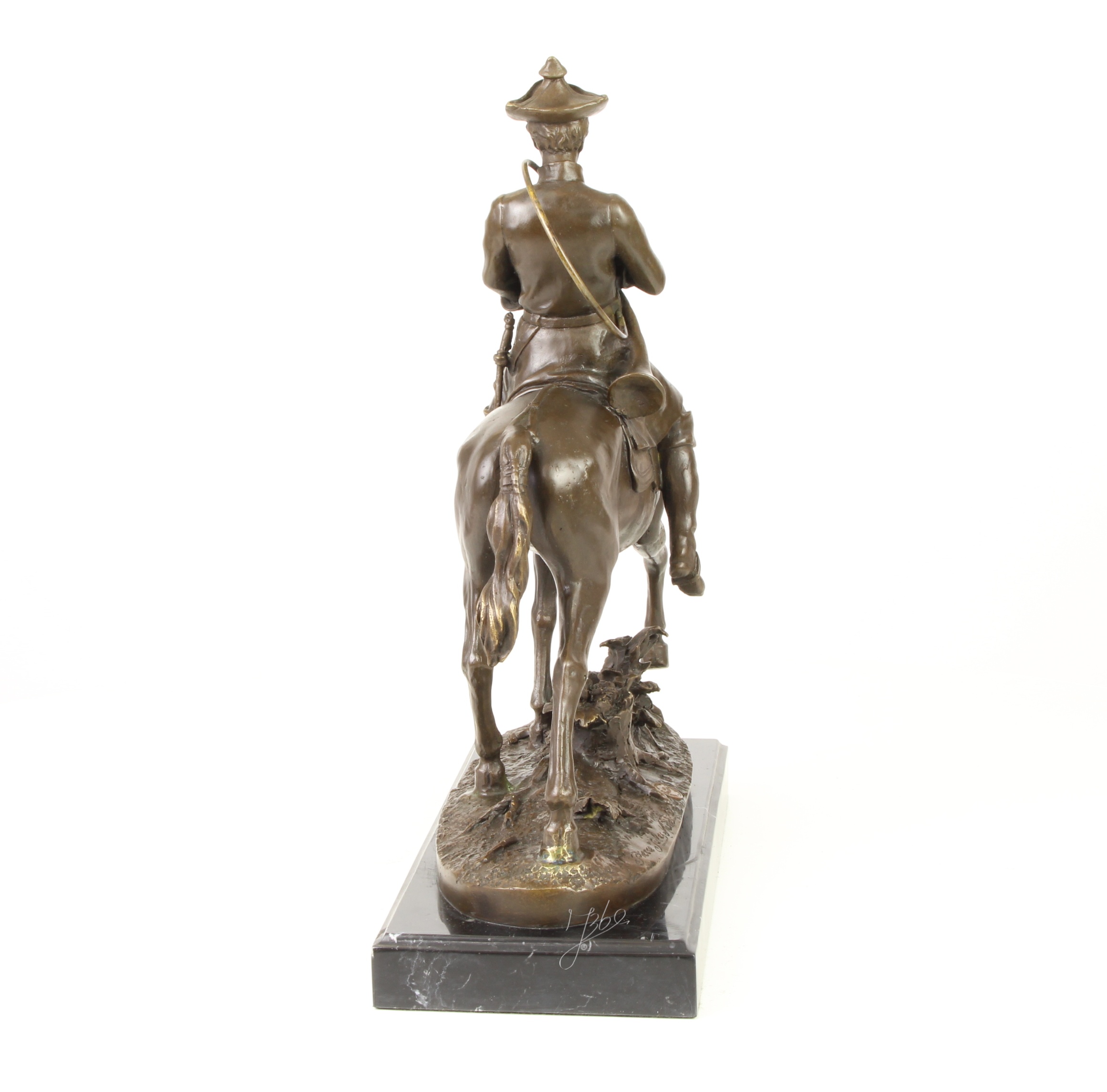 Imposante Bronze Reiterstatue Bronzeskulptur Louis XV auf Pferd 5
