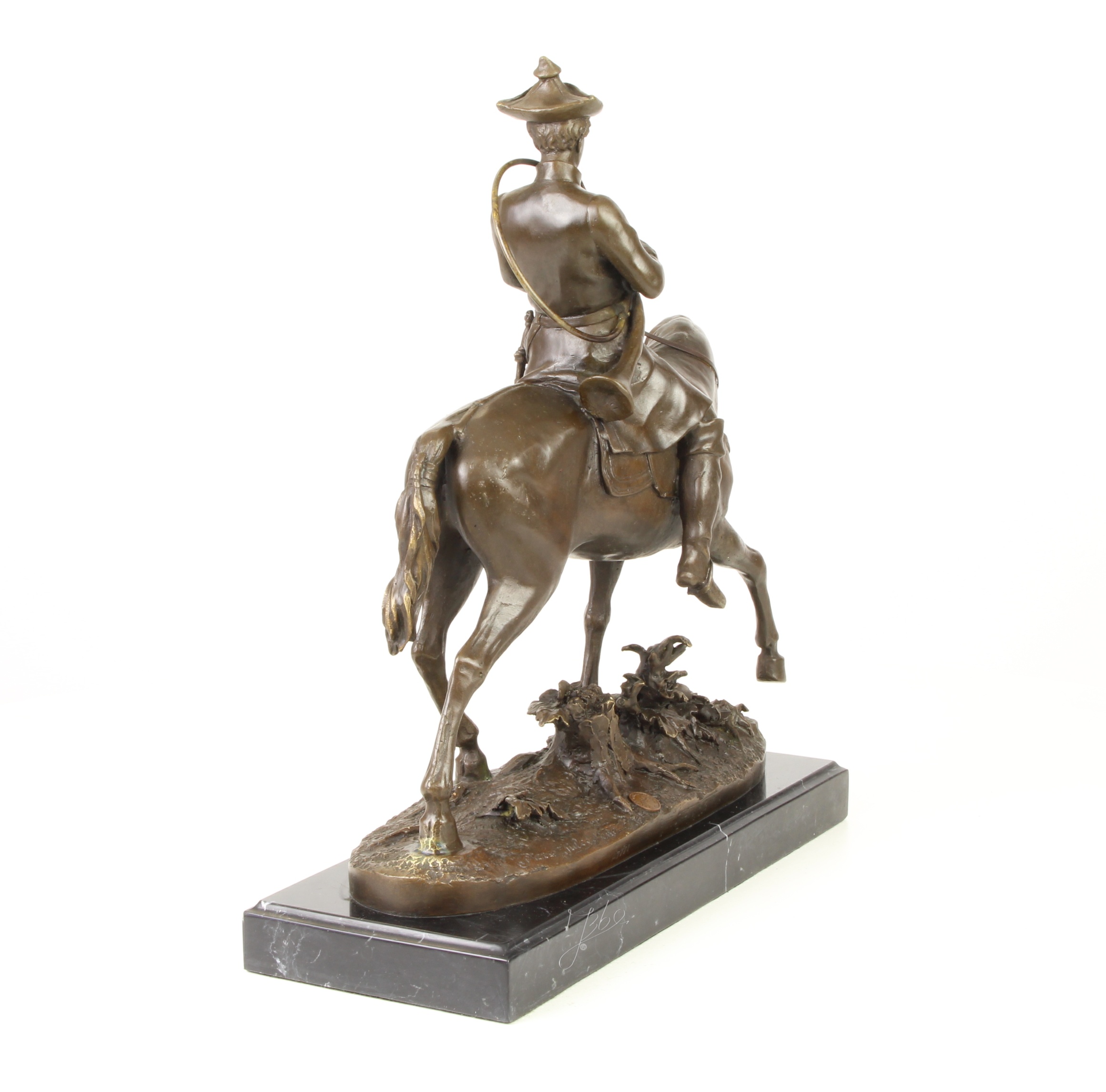 Imposante Bronze Reiterstatue Bronzeskulptur Louis XV auf Pferd 4