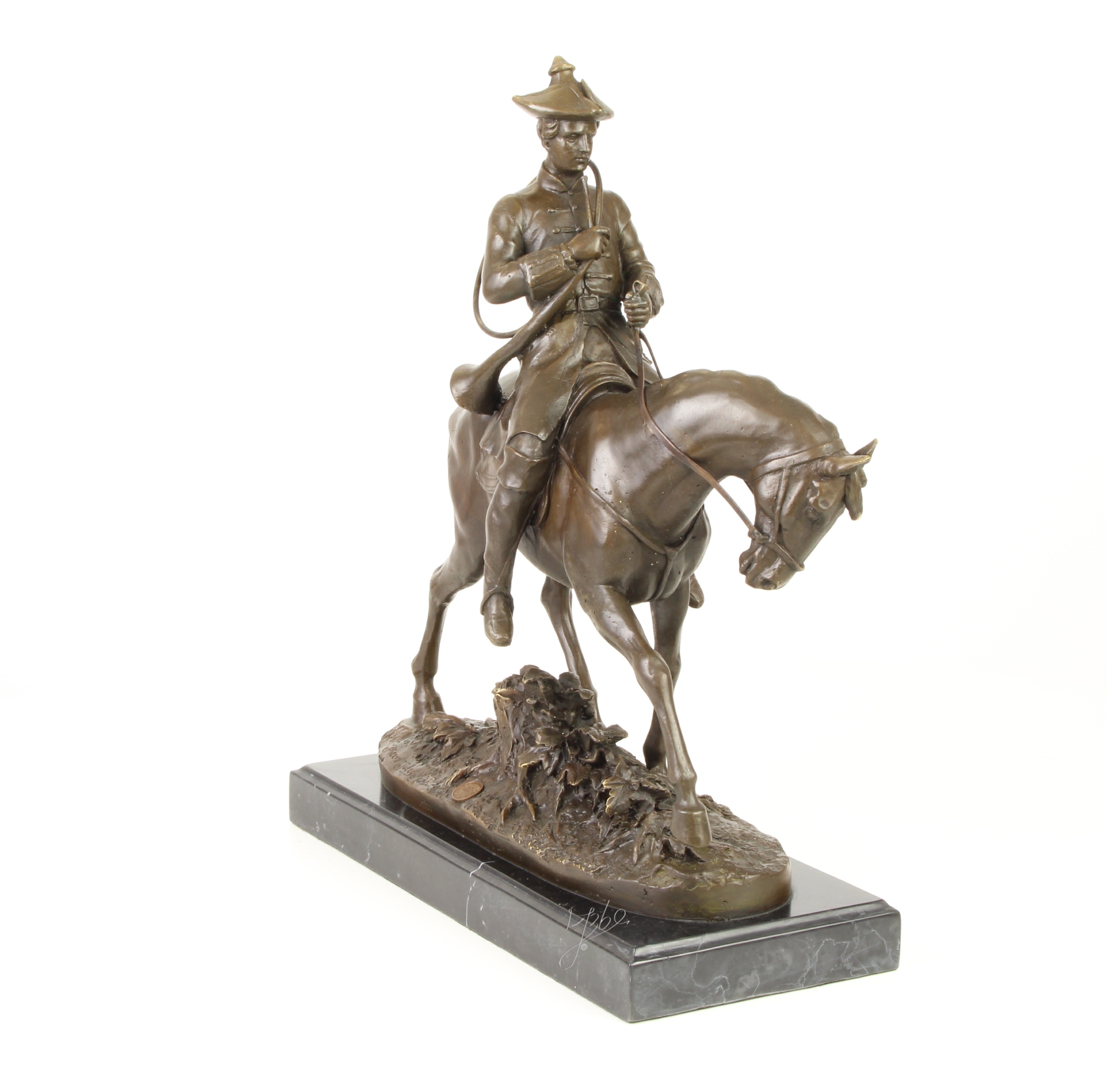 Imposante Bronze Reiterstatue Bronzeskulptur Louis XV auf Pferd 15