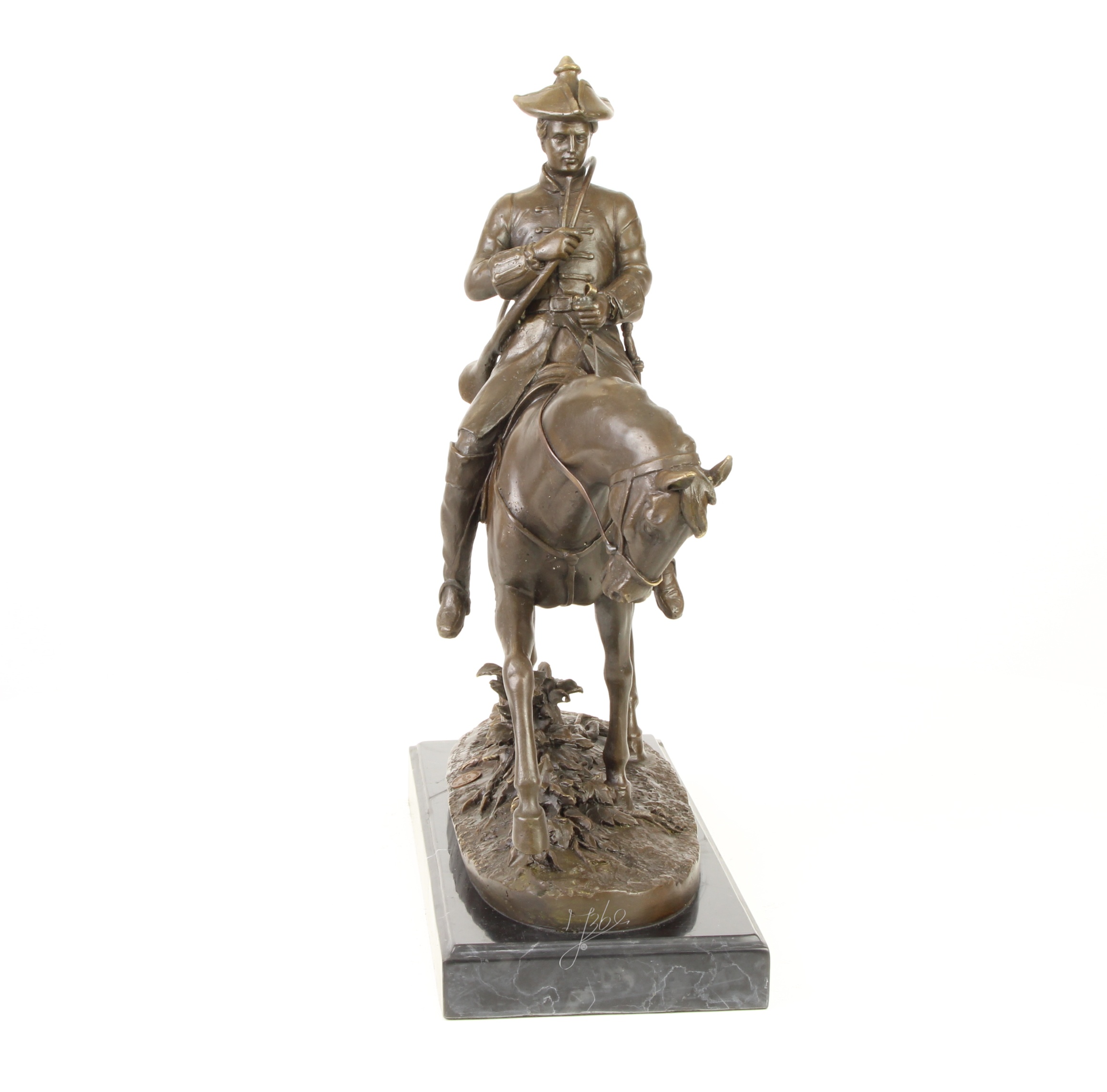 Imposante Bronze Reiterstatue Bronzeskulptur Louis XV auf Pferd 14