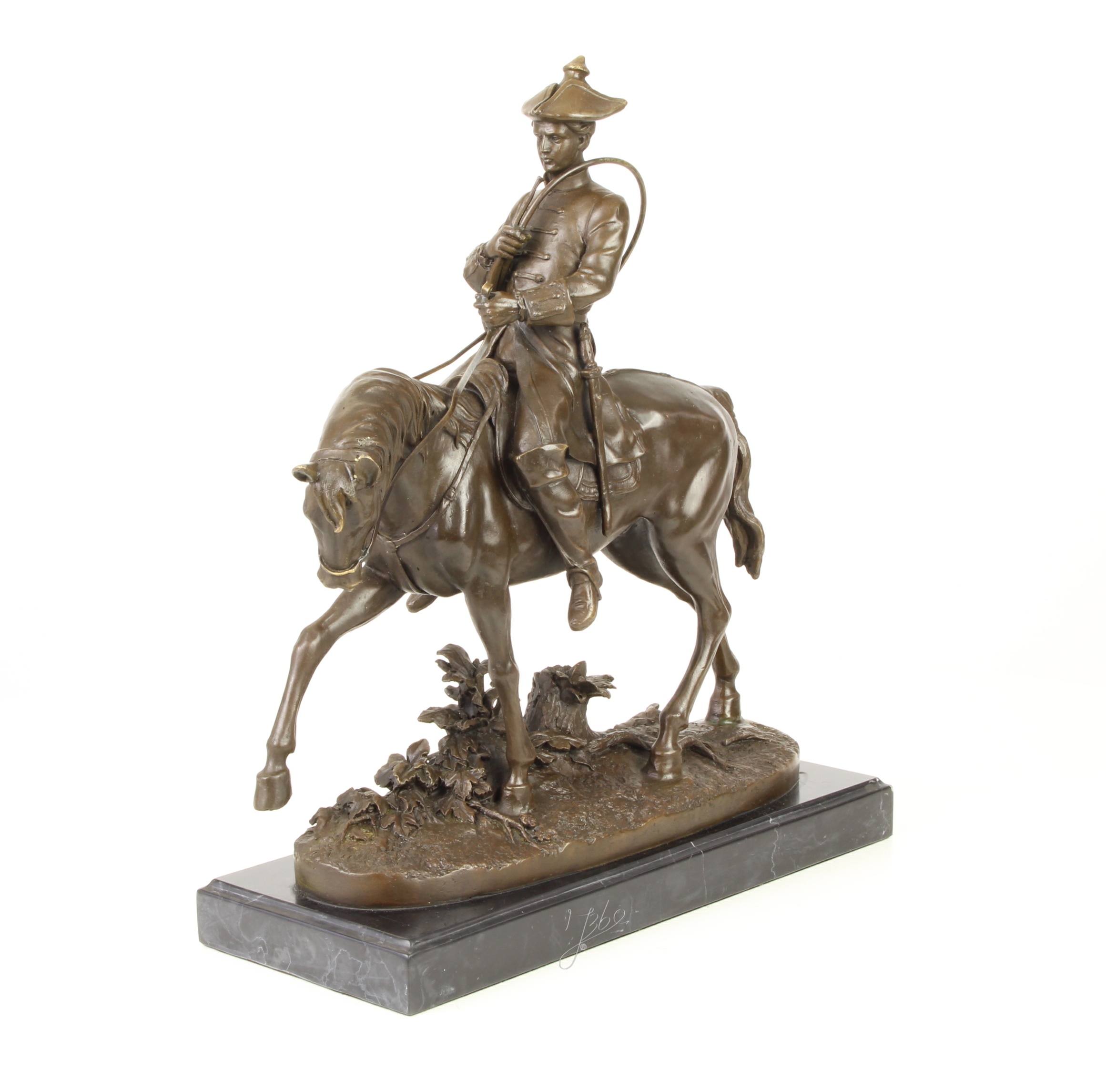 Imposante Bronze Reiterstatue Bronzeskulptur Louis XV auf Pferd 17