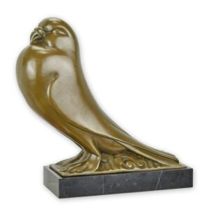 Elegante Art Deco Bronzeskulptur Stilisierte Vogelkunst für Ihr Zuhause