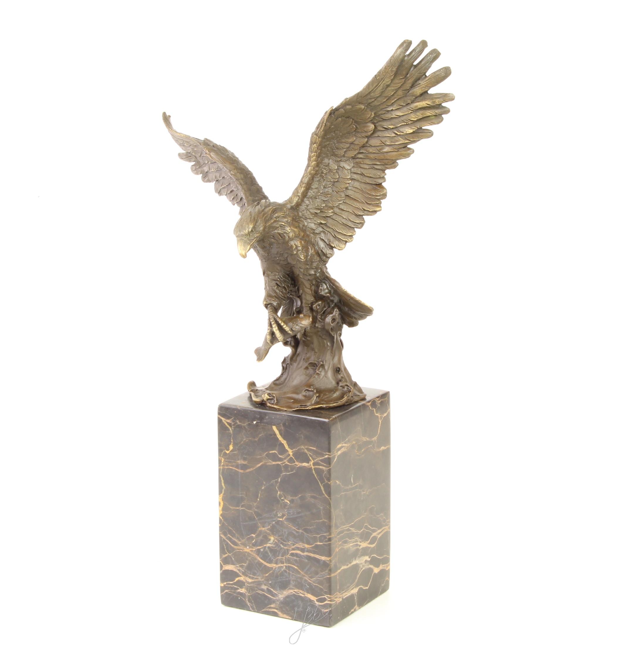 Handgefertigte Bronze Adlerskulptur Fliegender Adler Kunstwerk 3