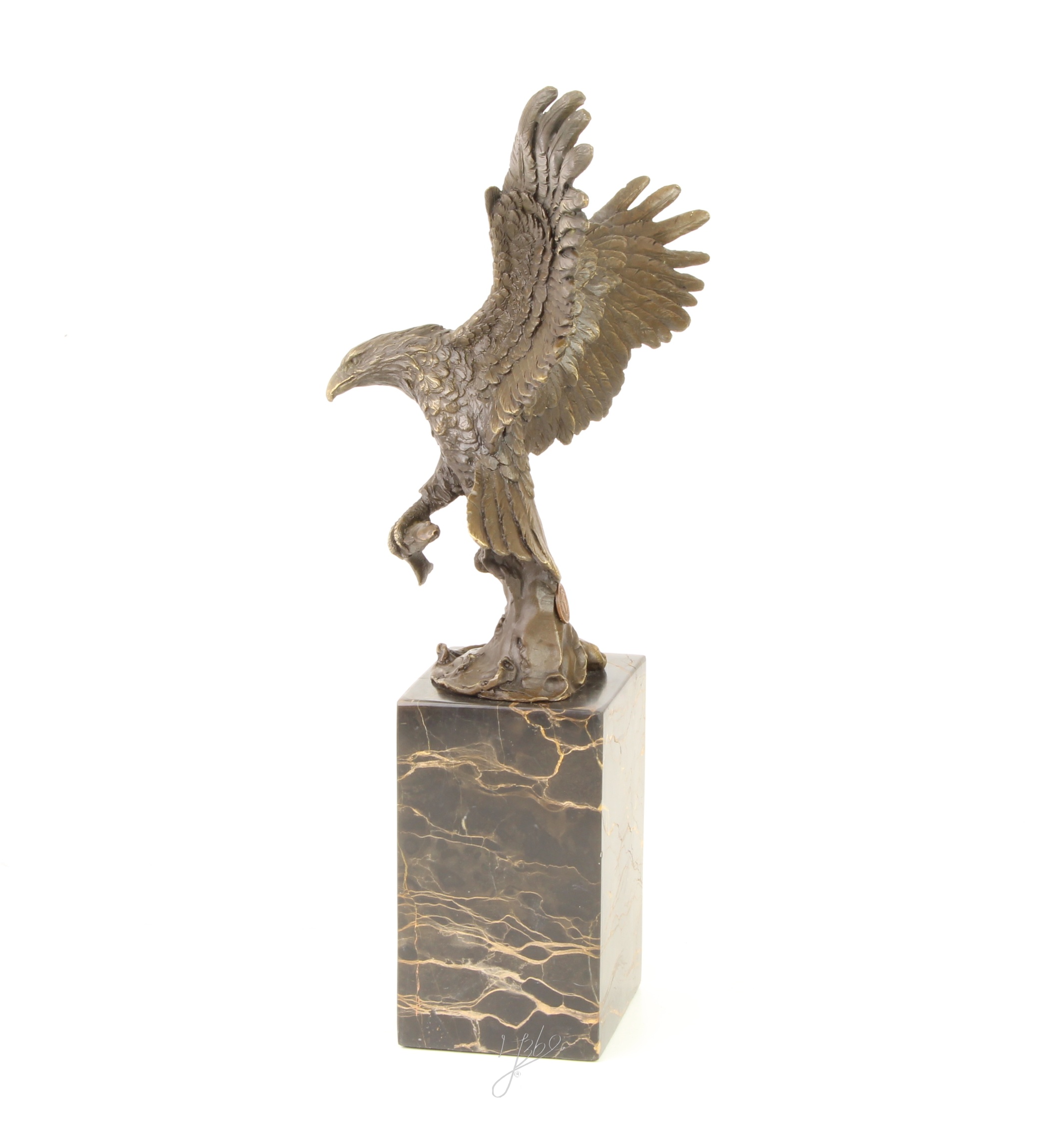 Handgefertigte Bronze Adlerskulptur Fliegender Adler Kunstwerk 6