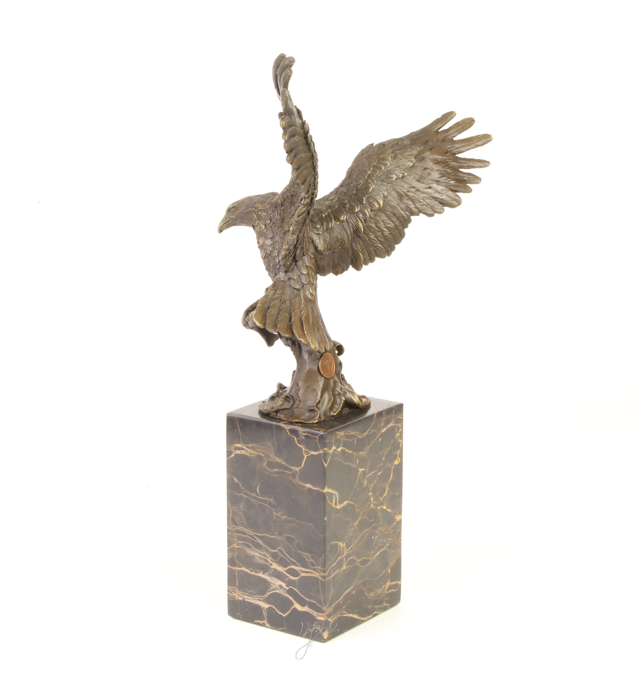 Handgefertigte Bronze Adlerskulptur Fliegender Adler Kunstwerk 10
