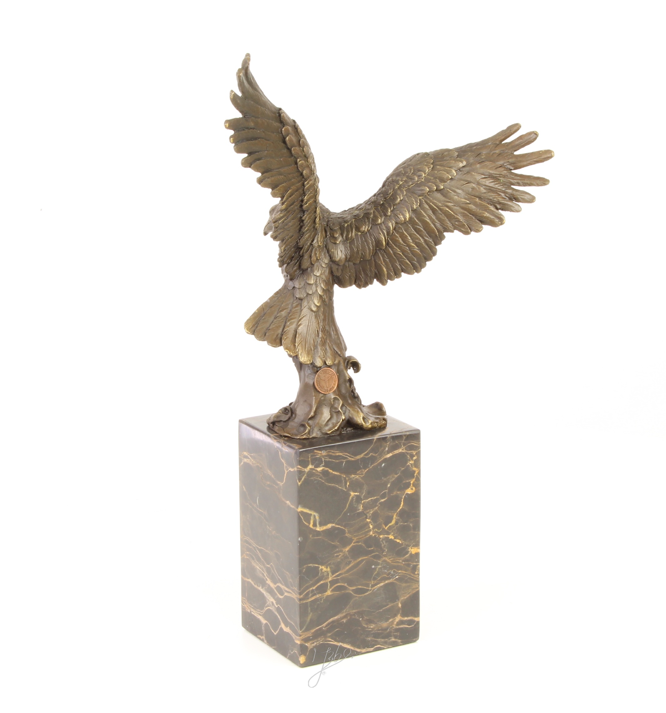 Handgefertigte Bronze Adlerskulptur Fliegender Adler Kunstwerk 8