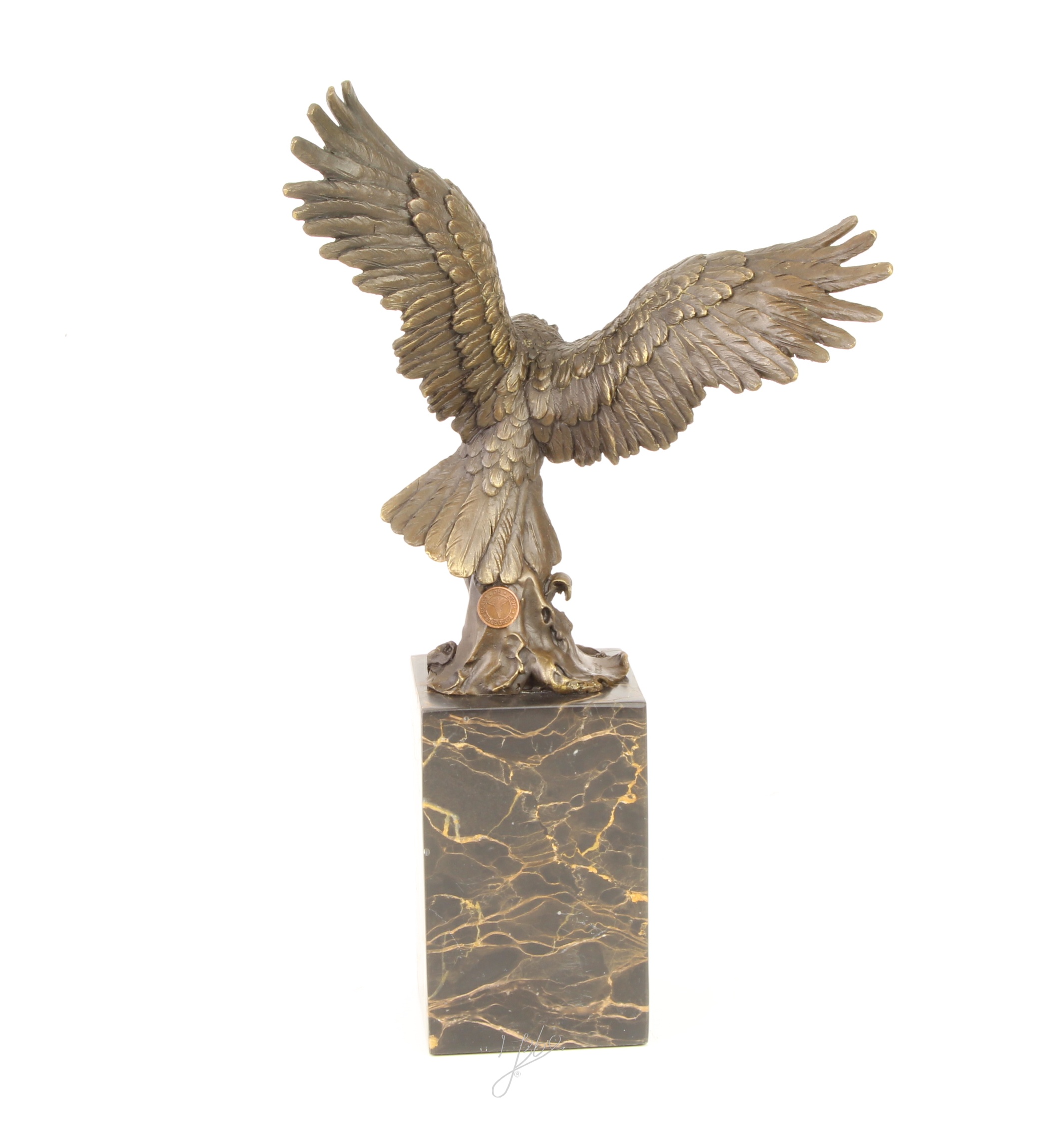 Handgefertigte Bronze Adlerskulptur Fliegender Adler Kunstwerk 5