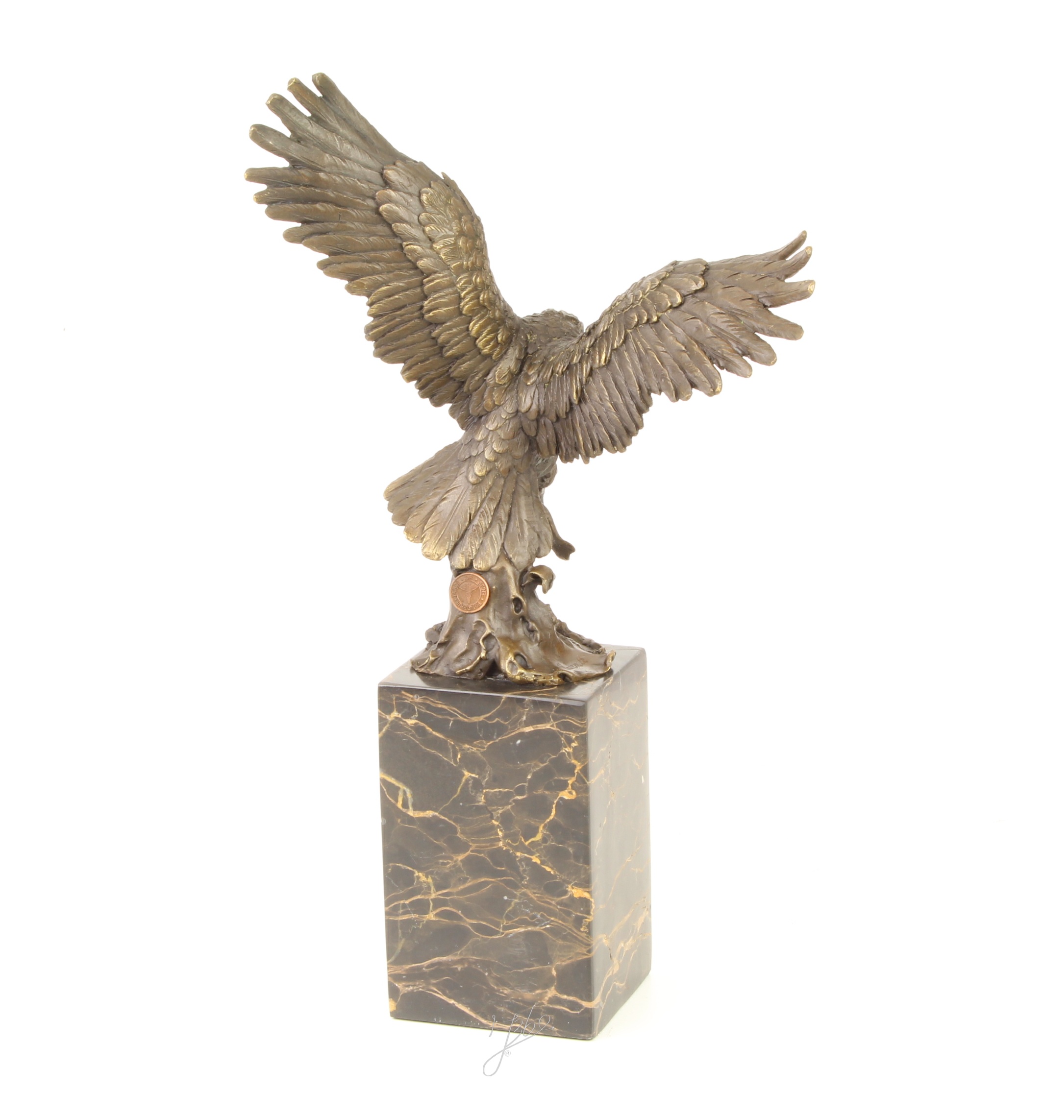 Handgefertigte Bronze Adlerskulptur Fliegender Adler Kunstwerk 12