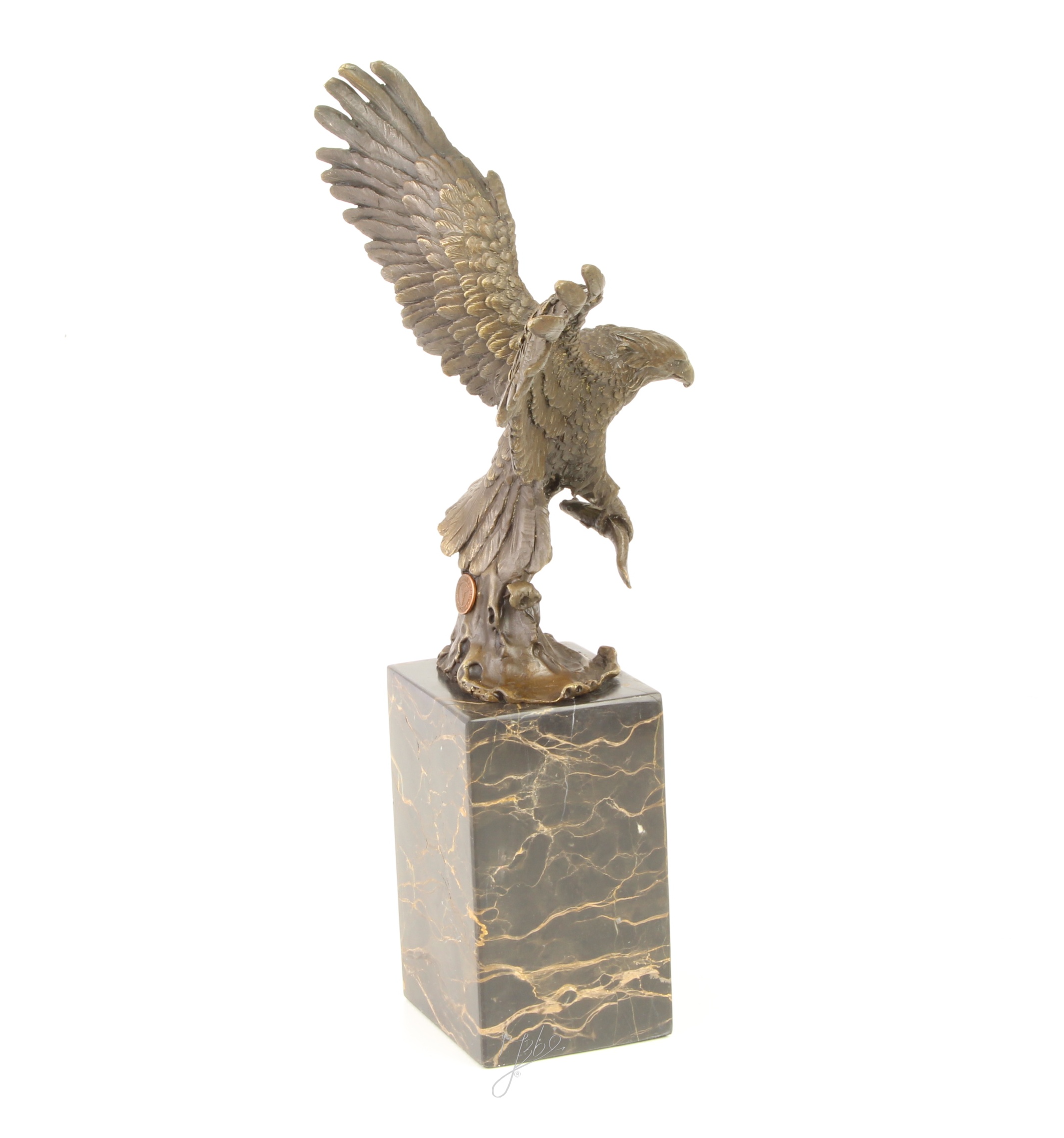 Handgefertigte Bronze Adlerskulptur Fliegender Adler Kunstwerk 9