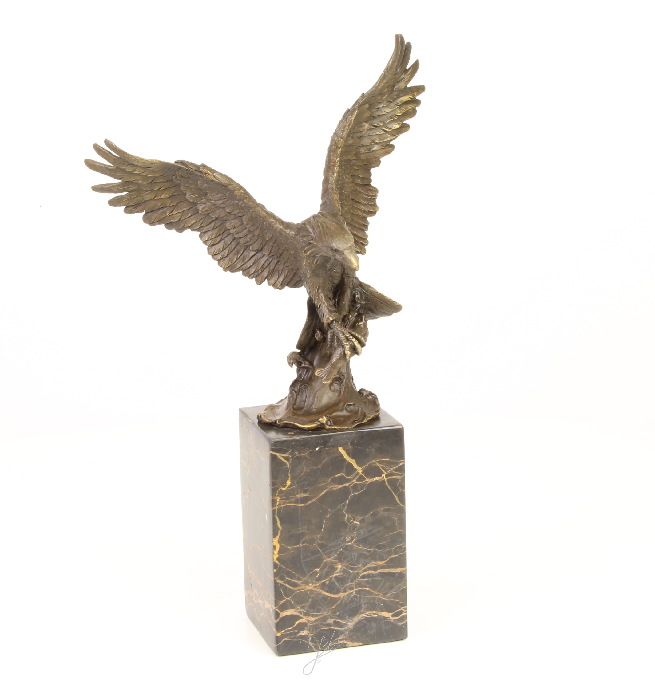 Handgefertigte Bronze Adlerskulptur Fliegender Adler Kunstwerk 15