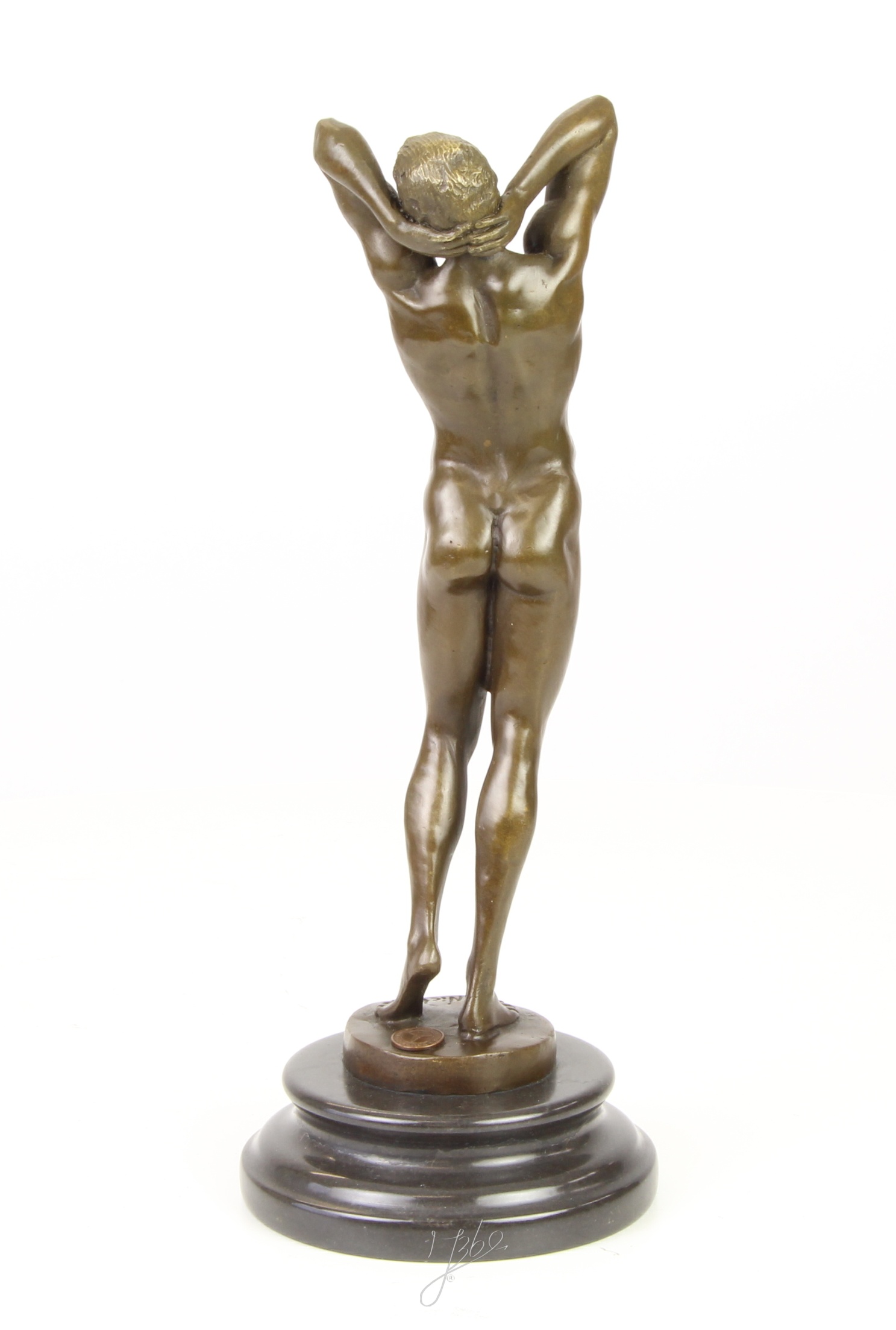 Handgefertigte Bronze Männerstatue Unbekleideter Mann in Bronzeskulptur 10