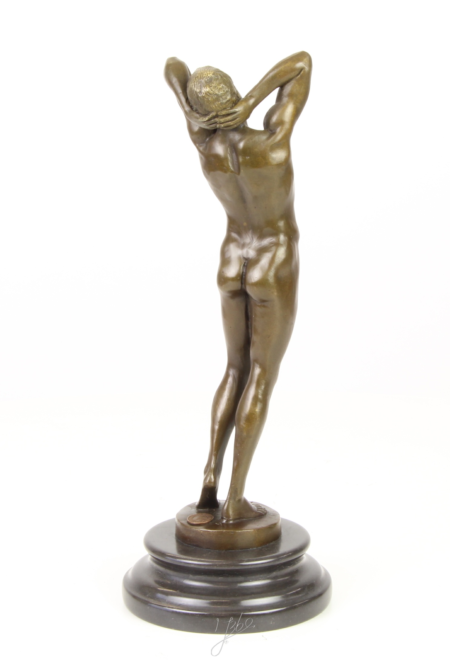 Handgefertigte Bronze Männerstatue Unbekleideter Mann in Bronzeskulptur 11