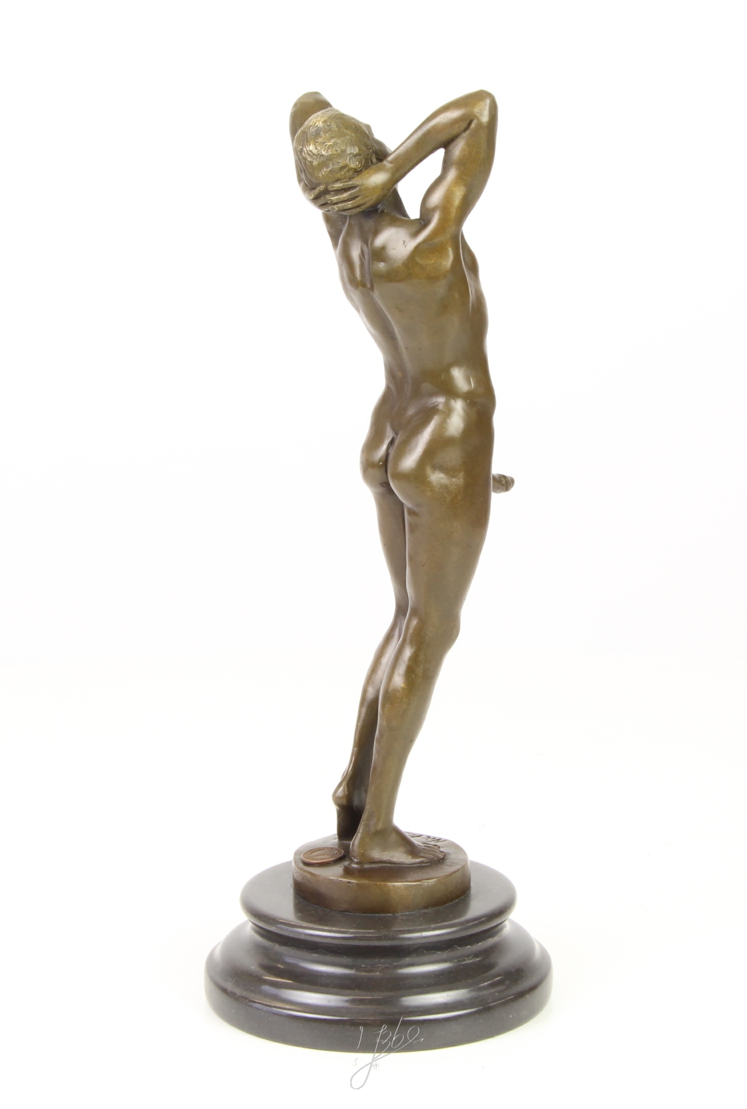 Handgefertigte Bronze Männerstatue Unbekleideter Mann in Bronzeskulptur 9