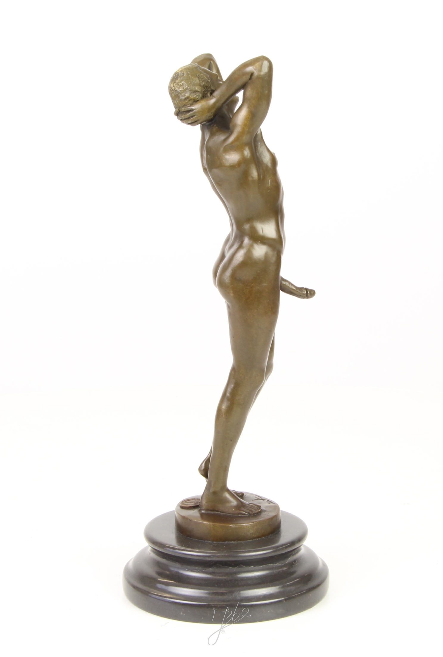 Handgefertigte Bronze Männerstatue Unbekleideter Mann in Bronzeskulptur 12