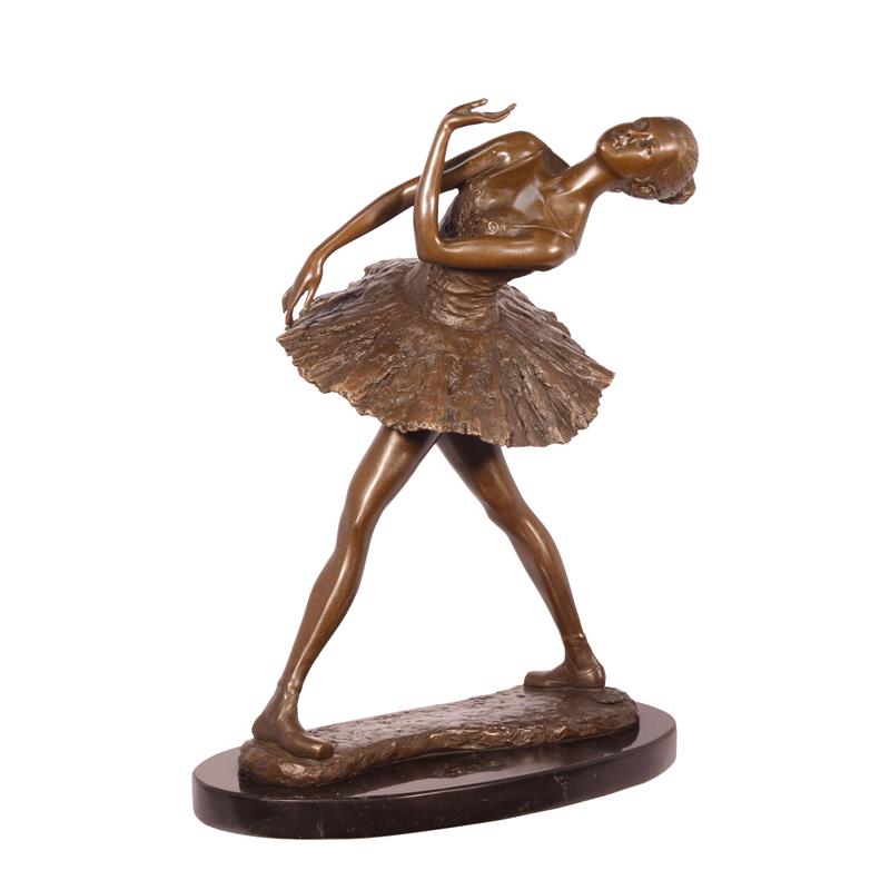 Elegante Bronze Ballerina Skulptur Detaillierte Tänzerin im Tutu 2