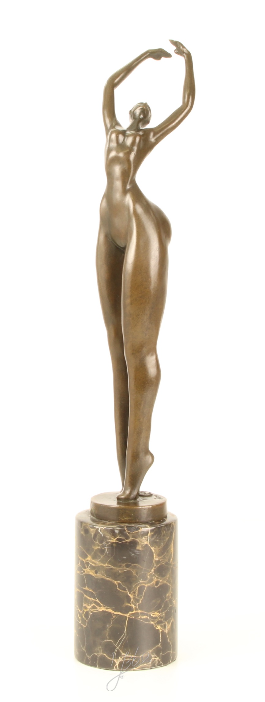 Moderne Bronze Figur abstrakte Skulptur Weiblicher Akt in Perfektion 3