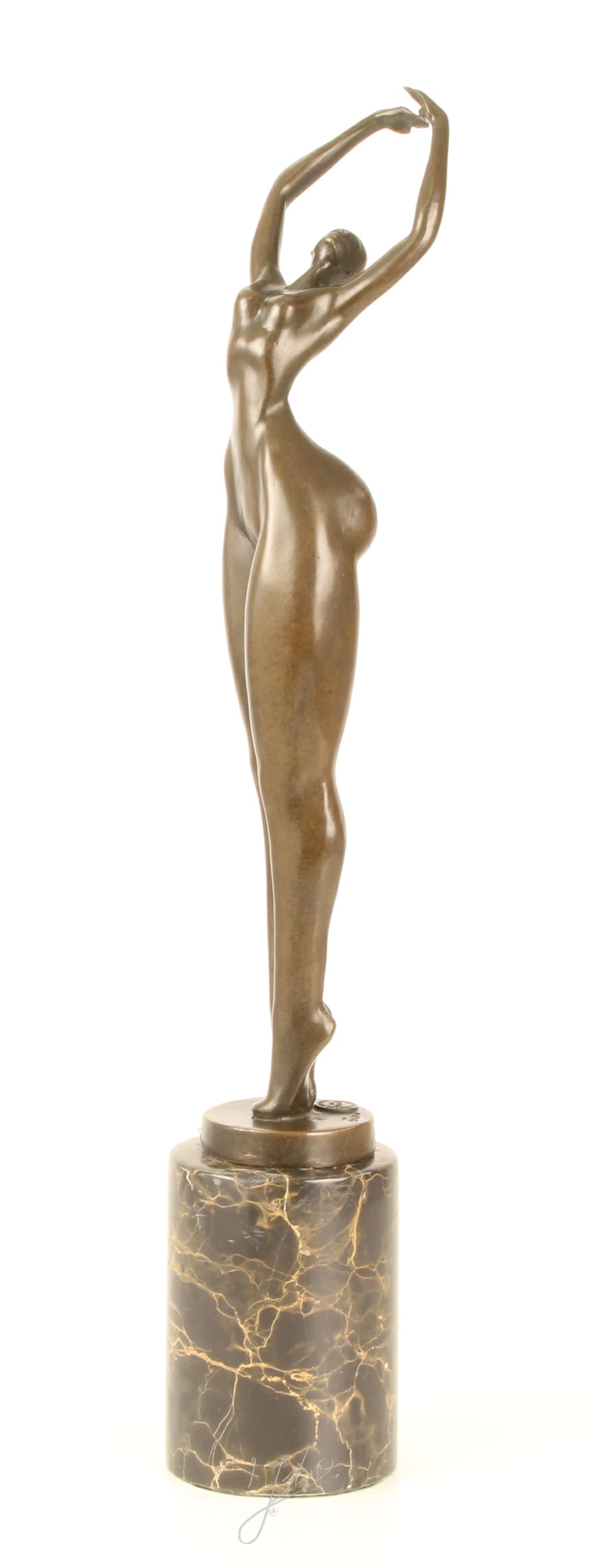 Moderne Bronze Figur abstrakte Skulptur Weiblicher Akt in Perfektion 4