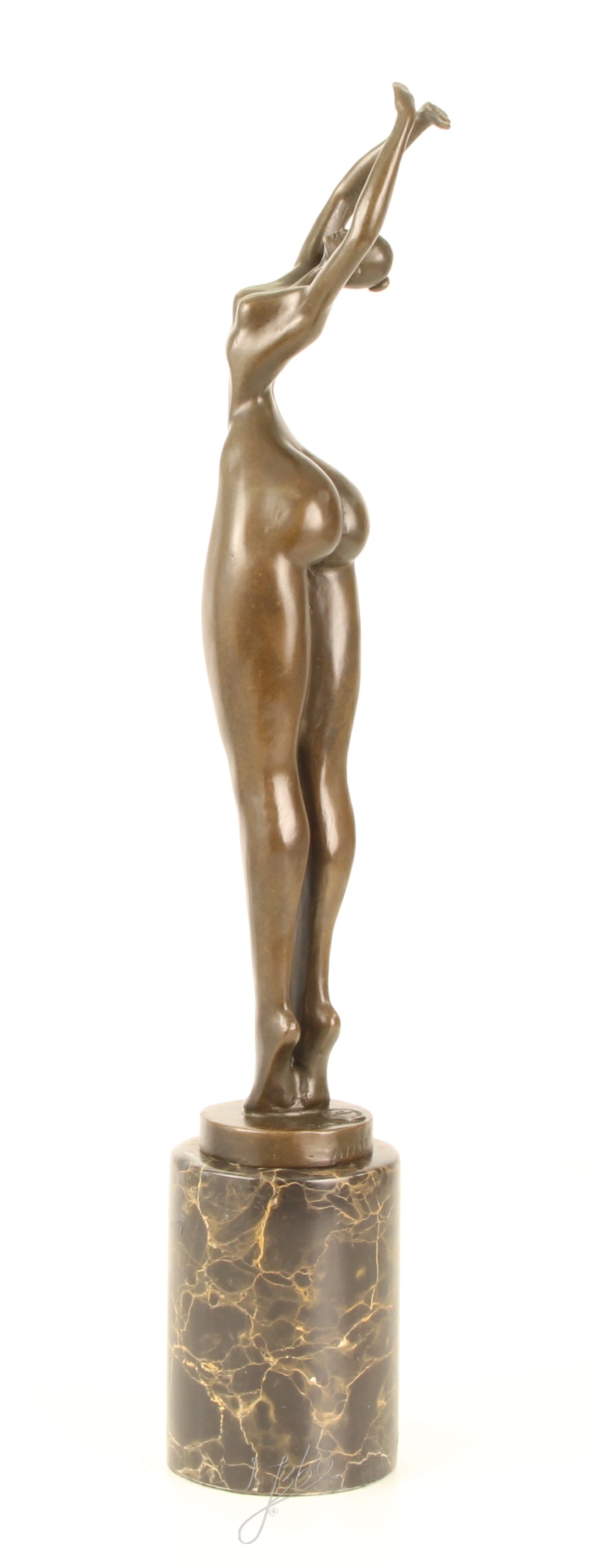 Moderne Bronze Figur abstrakte Skulptur Weiblicher Akt in Perfektion 6