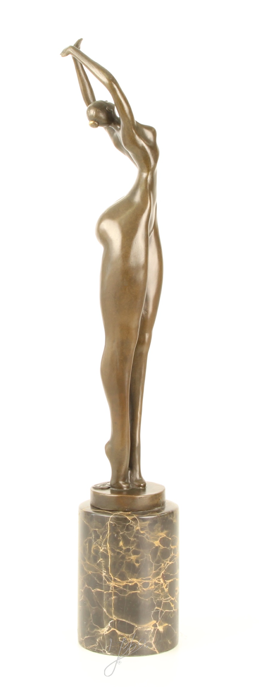 Moderne Bronze Figur abstrakte Skulptur Weiblicher Akt in Perfektion 13