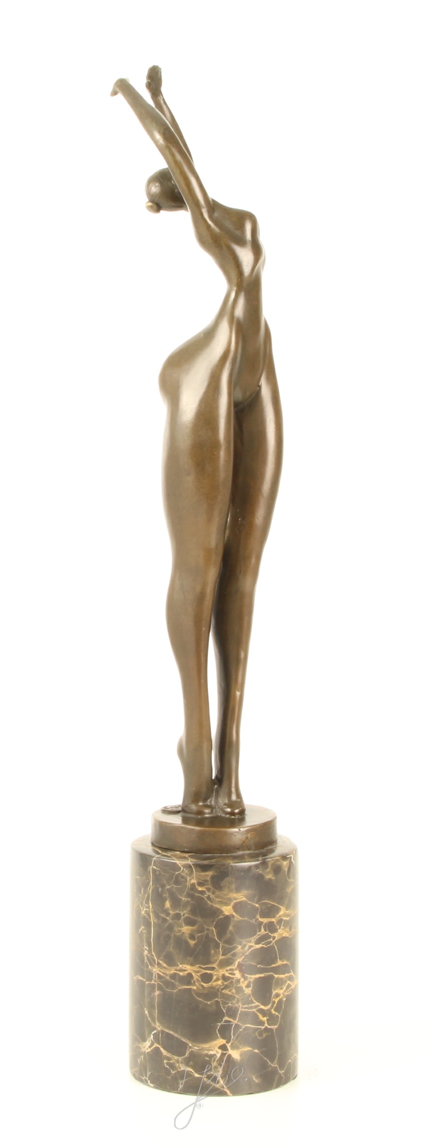 Moderne Bronze Figur abstrakte Skulptur Weiblicher Akt in Perfektion 14