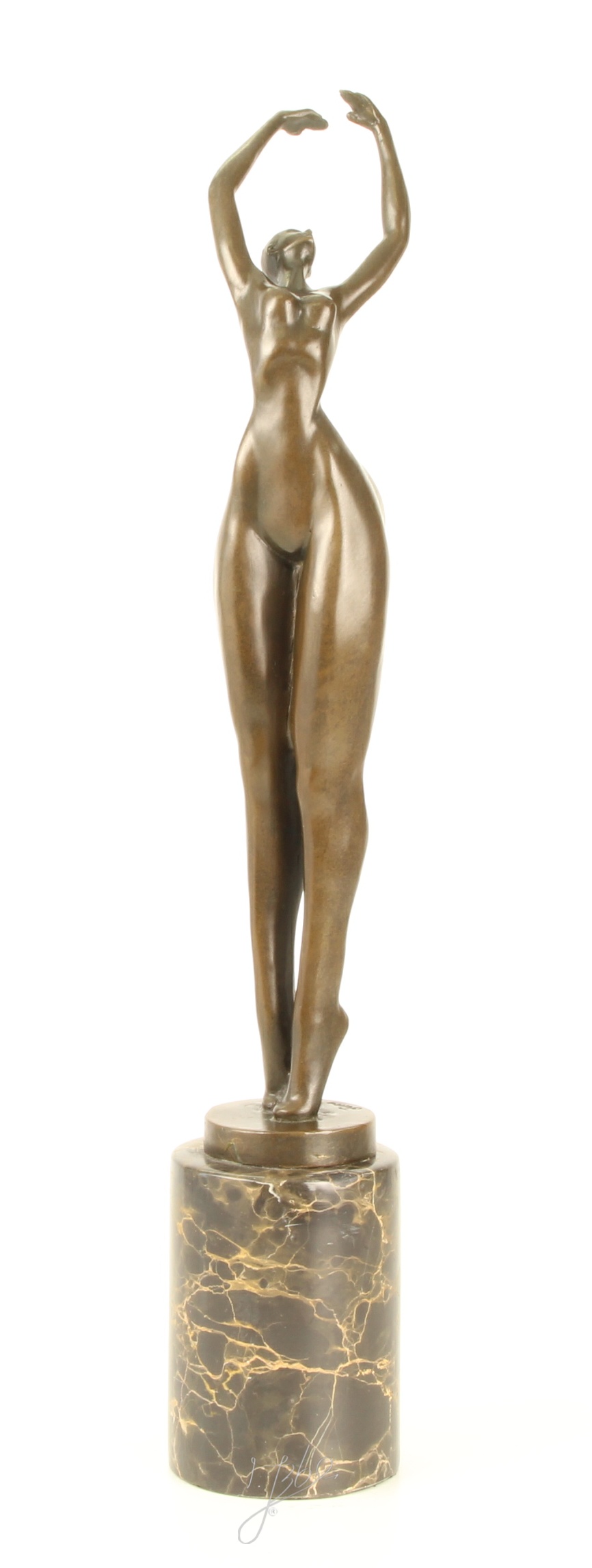 Moderne Bronze Figur abstrakte Skulptur Weiblicher Akt in Perfektion 17