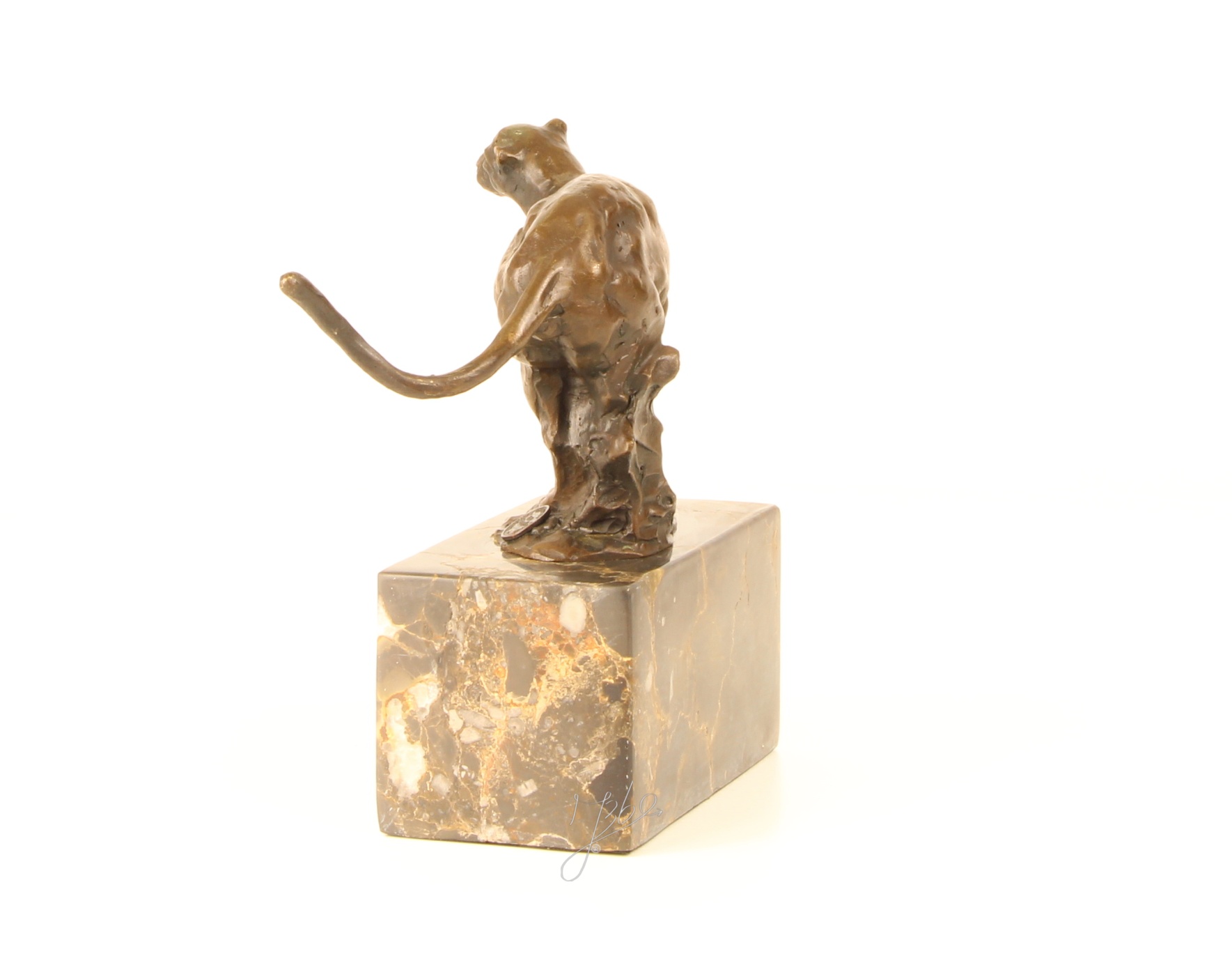 Elegante Bronzeskulptur eines laufenden Gepards Exquisite Kunst 7
