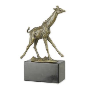 Dynamische Bronze Giraffenfigur Elegante Skulptur für Ihr Zuhause