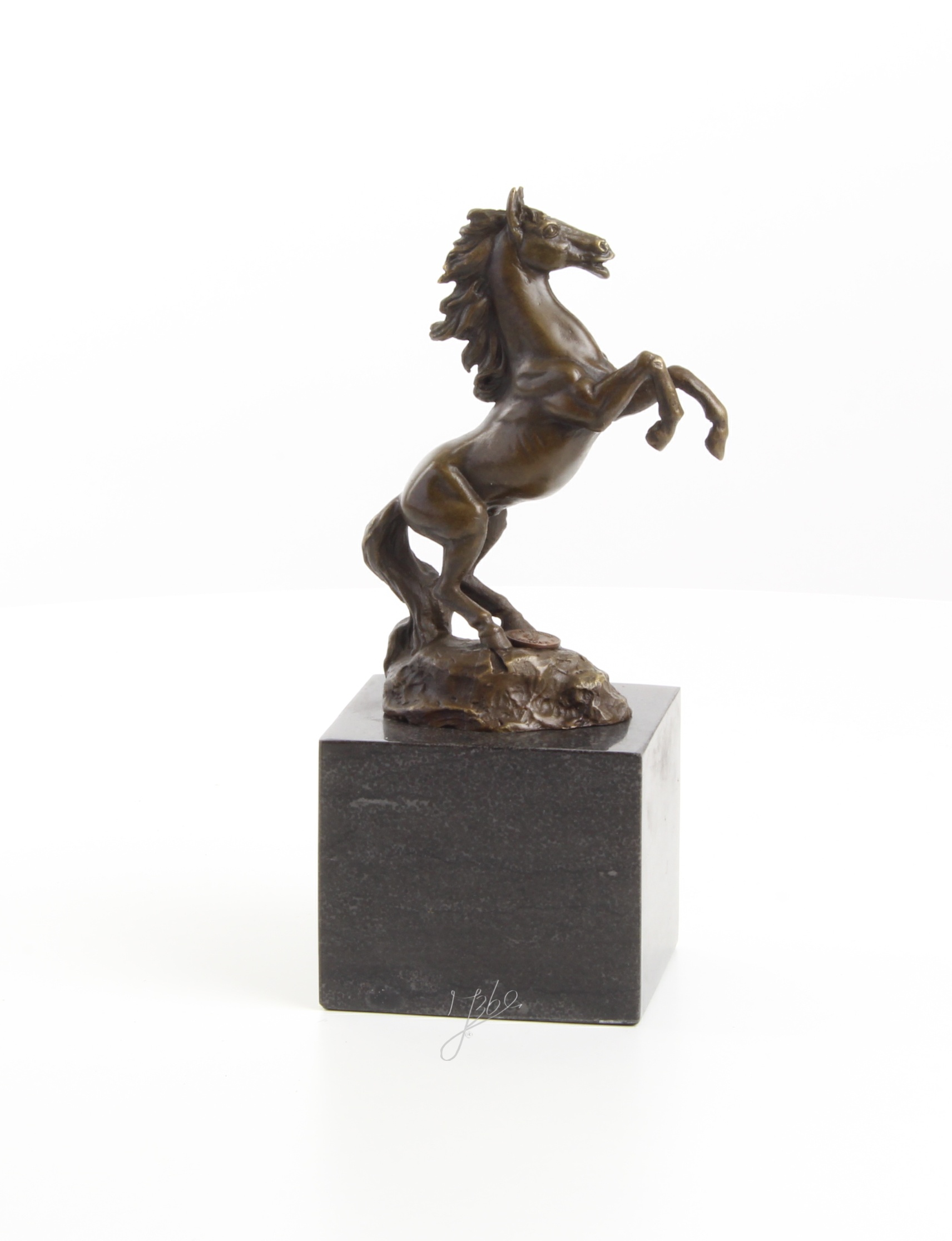 Exquisite Bronze Pferdestatue Detaillierte Skulptur eines Aufsteigenden Pferdes 3