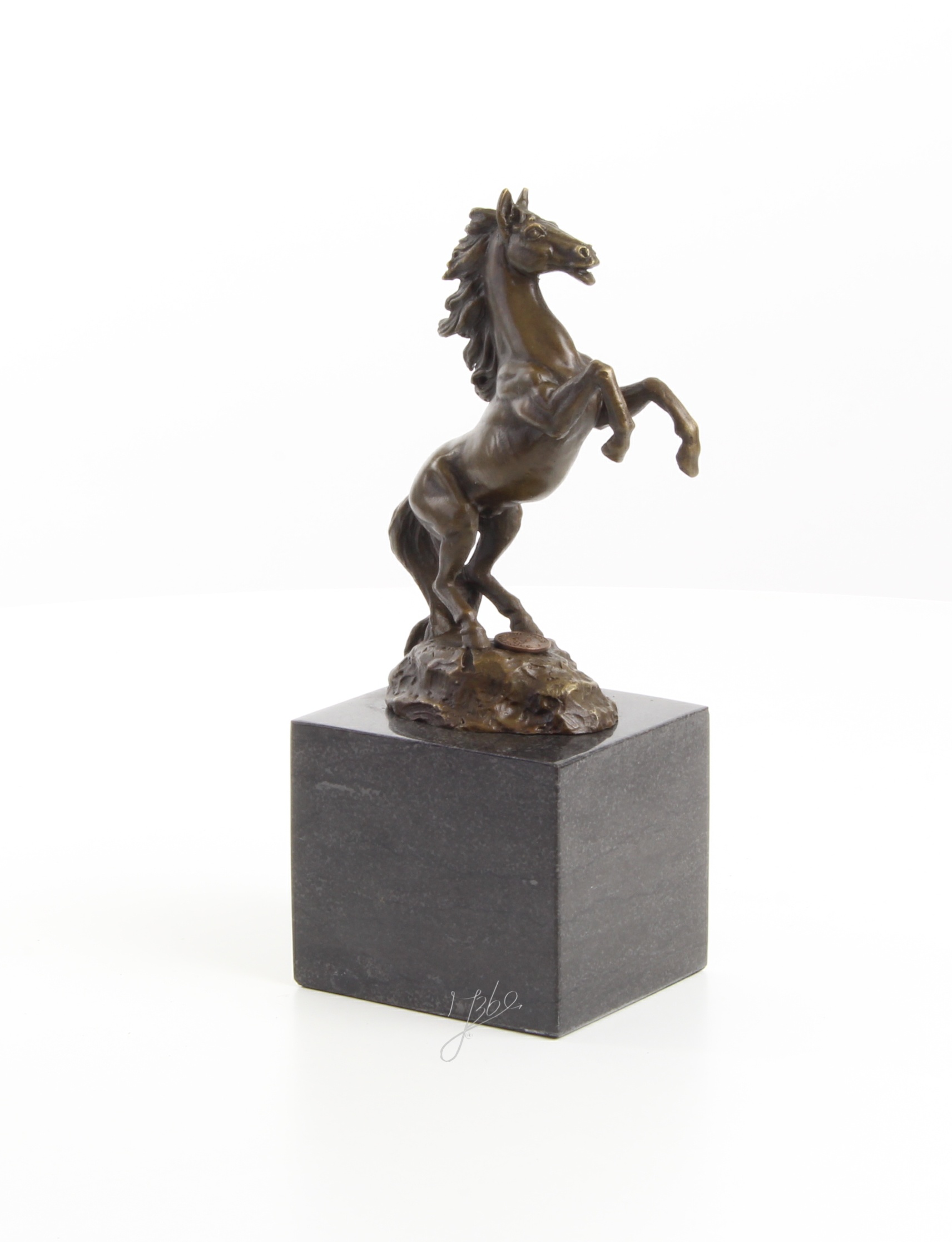 Exquisite Bronze Pferdestatue Detaillierte Skulptur eines Aufsteigenden Pferdes 4