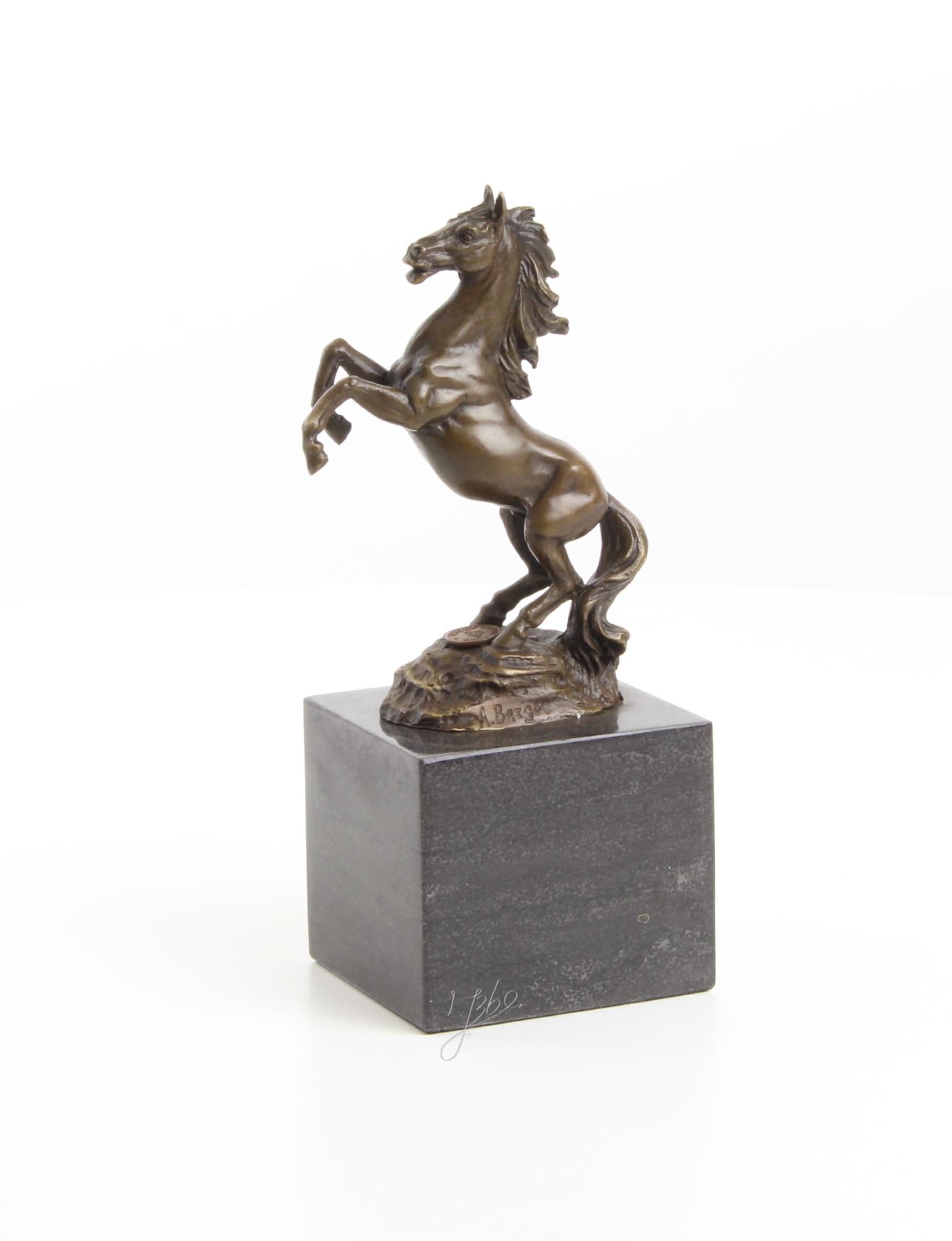 Exquisite Bronze Pferdestatue Detaillierte Skulptur eines Aufsteigenden Pferdes 11