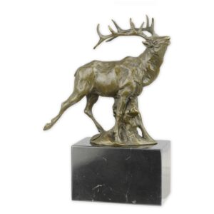 Majestätische Bronzehirsch Skulptur  Einzigartige Kunst für Ihr Zuhause