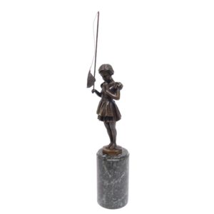 Detaillierte Bronze Angelmädchen Statue  Kunstvolle Skulptur fürs Zuhause