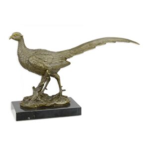 Detaillierte Bronze Fasan Skulptur  Exquisite Bronzefigur für Sammler