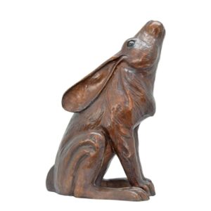 Stilvolle Bronzehasenskulptur Stilisiertes Kaninchen aus Bronze
