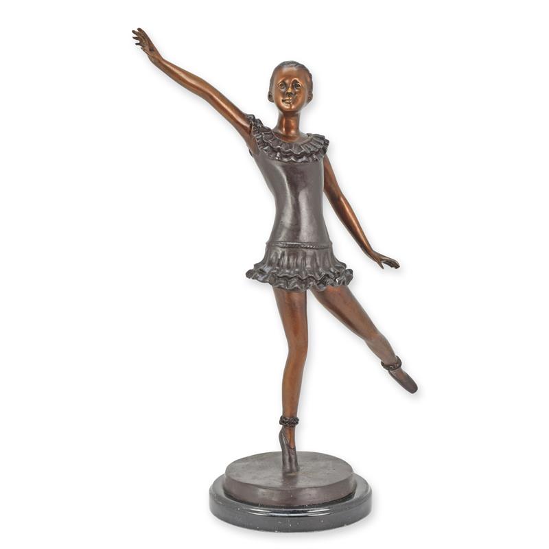 Elegante Bronze Ballerina Skulptur tanzende Bronzefigur für Ihr Zuhause 2