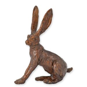Einzigartige Bronze Hase Skulptur  Sitzender Hase aus Bronze