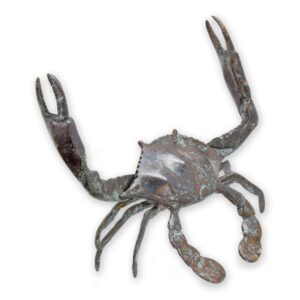 Detaillierte Bronze Krabbenskulptur Exquisite bronzene Krabbenfigur entdecken