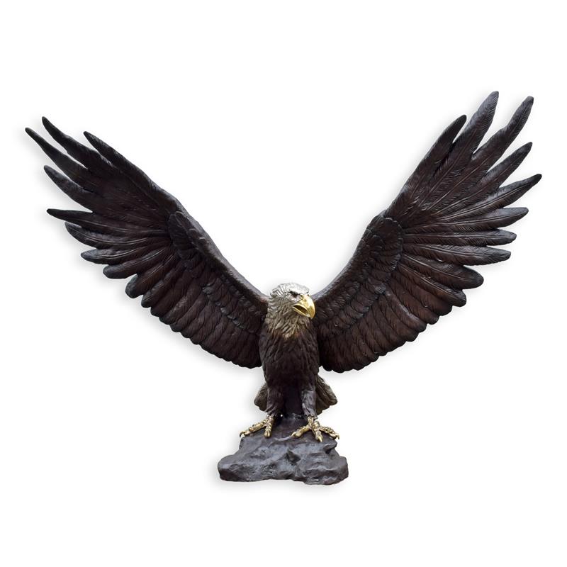 Exquisite Bronze Adlerskulptur Majestätischer Weißkopfseeadler aus Bronze 2