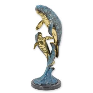 Exquisite Bronze Seekuh Skulptur  Dekorative Kunst für Ihr Zuhause